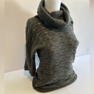 Old Navy Olive Cable Knit Turtleneck Sweater